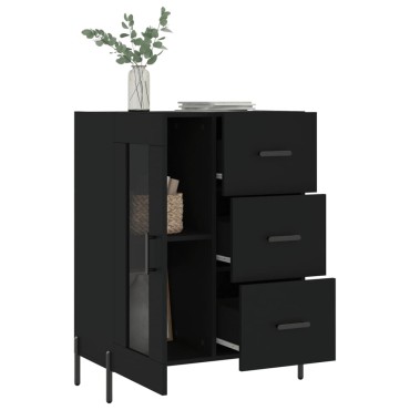 vidaXL Συρταριέρα Μαύρη 69,5x34x90cm από Επεξεργασμένο Ξύλο 1 τεμ.