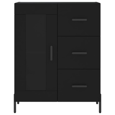 vidaXL Συρταριέρα Μαύρη 69,5x34x90cm από Επεξεργασμένο Ξύλο 1 τεμ.