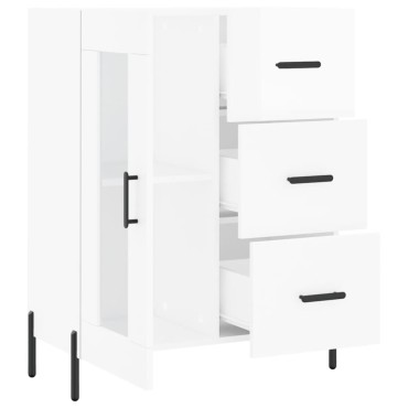 vidaXL Ντουλάπι Γυαλιστερό Λευκό 69,5x34x90cm Επεξεργασμένο Ξύλο 1 τεμ.