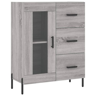 vidaXL Ντουλάπι Γκρι Sonoma 69,5x34x90cm από Επεξεργασμένο Ξύλο 1 τεμ.