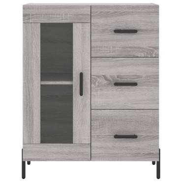 vidaXL Ντουλάπι Γκρι Sonoma 69,5x34x90cm από Επεξεργασμένο Ξύλο 1 τεμ.