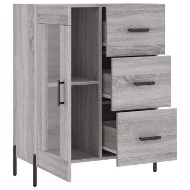 vidaXL Ντουλάπι Γκρι Sonoma 69,5x34x90cm από Επεξεργασμένο Ξύλο 1 τεμ.