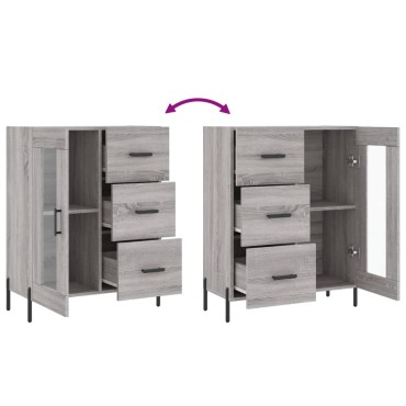 vidaXL Ντουλάπι Γκρι Sonoma 69,5x34x90cm από Επεξεργασμένο Ξύλο 1 τεμ.