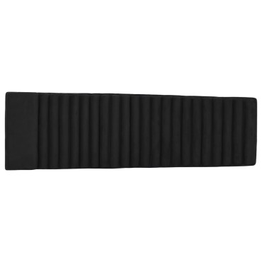 vidaXL Μαξιλάρι Ξαπλώστρας Μαύρο Σουέντ 165x40,5/49x4,5/7,5cm