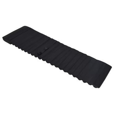 vidaXL Μαξιλάρι Ξαπλώστρας Μαύρο Σουέντ 165x40,5/49x4,5/7,5cm