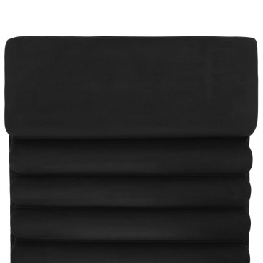 vidaXL Μαξιλάρι Ξαπλώστρας Μαύρο Σουέντ 165x40,5/49x4,5/7,5cm