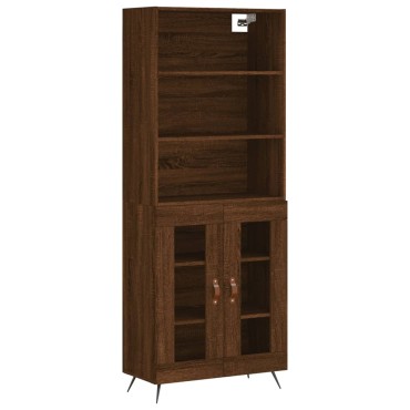 vidaXL Ντουλάπι Καφέ Δρυς 69,5x34x180cm από Επεξεργασμένο Ξύλο 1 τεμ.