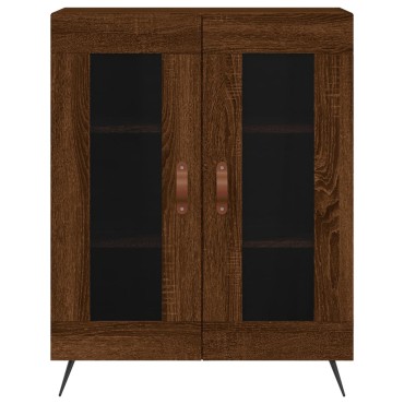 vidaXL Ντουλάπι Καφέ Δρυς 69,5x34x180cm από Επεξεργασμένο Ξύλο 1 τεμ.