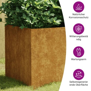 vidaXL Ζαρντινιέρα 80x40x40 εκ. από Ατσάλι Corten