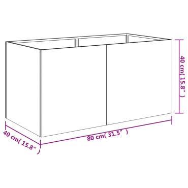 vidaXL Ζαρντινιέρα 80x40x40 εκ. από Ατσάλι Corten