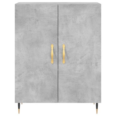 vidaXL Ντουλάπι Γκρι Σκυροδέματος 69,5x34x180cm Επεξεργασμένο Ξύλο 1 τεμ.