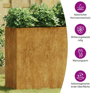 vidaXL Ζαρντινιέρα 360 x 40 x 80 εκ. από Ατσάλι Σκληρυθέν στον Αέρα