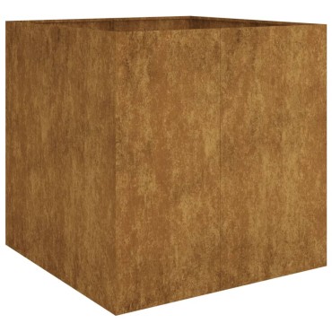 vidaXL Ζαρντινιέρα 80 x 80 x 80 εκ. από Ατσάλι Σκληρυθέν στον Αέρα