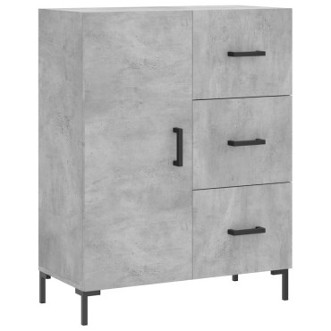 vidaXL Ντουλάπι Γκρι Σκυροδέματος 69,5x34x180cm Επεξεργασμένο Ξύλο 1 τεμ.
