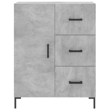 vidaXL Ντουλάπι Γκρι Σκυροδέματος 69,5x34x180cm Επεξεργασμένο Ξύλο 1 τεμ.