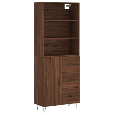 vidaXL Ντουλάπι Καφέ Δρυς 69,5x34x180cm από Επεξεργασμένο Ξύλο 1 τεμ.