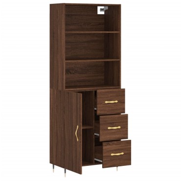 vidaXL Ντουλάπι Καφέ Δρυς 69,5x34x180cm από Επεξεργασμένο Ξύλο 1 τεμ.