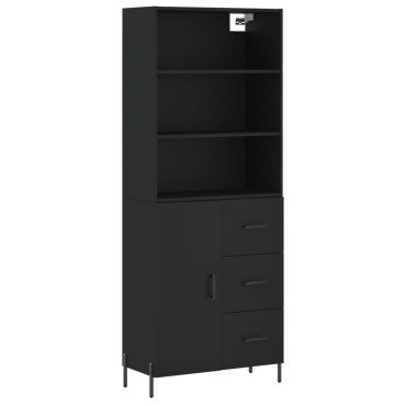 vidaXL Ντουλάπι Μαύρο 69,5x34x180cm από Επεξεργασμένο Ξύλο 1 τεμ.