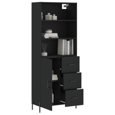 vidaXL Ντουλάπι Μαύρο 69,5x34x180cm από Επεξεργασμένο Ξύλο 1 τεμ.