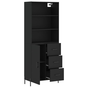 vidaXL Ντουλάπι Μαύρο 69,5x34x180cm από Επεξεργασμένο Ξύλο 1 τεμ.