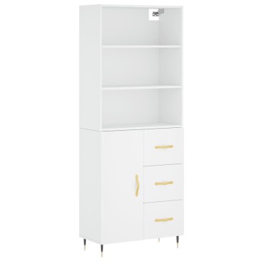 vidaXL Ντουλάπι Λευκό 69,5x34x180cm από Επεξεργασμένο Ξύλο 1 τεμ.