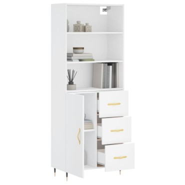 vidaXL Ντουλάπι Λευκό 69,5x34x180cm από Επεξεργασμένο Ξύλο 1 τεμ.