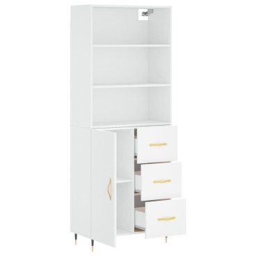 vidaXL Ντουλάπι Λευκό 69,5x34x180cm από Επεξεργασμένο Ξύλο 1 τεμ.
