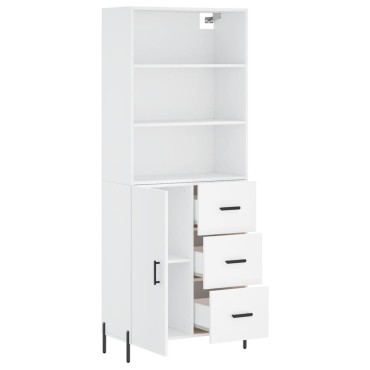 vidaXL Ντουλάπι Λευκό 69,5x34x180cm από Επεξεργασμένο Ξύλο 1 τεμ.