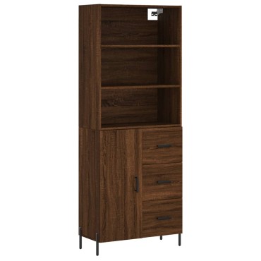 vidaXL Ντουλάπι Καφέ Δρυς 69,5x34x180cm από Επεξεργασμένο Ξύλο 1 τεμ.