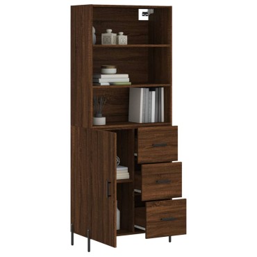 vidaXL Ντουλάπι Καφέ Δρυς 69,5x34x180cm από Επεξεργασμένο Ξύλο 1 τεμ.
