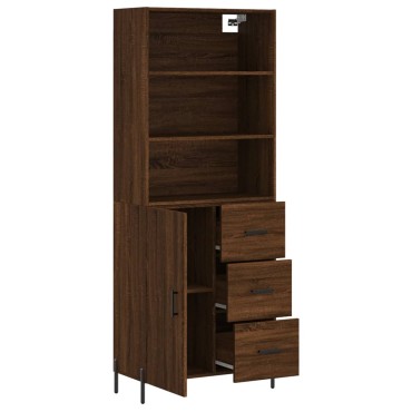 vidaXL Ντουλάπι Καφέ Δρυς 69,5x34x180cm από Επεξεργασμένο Ξύλο 1 τεμ.