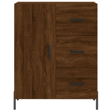 vidaXL Ντουλάπι Καφέ Δρυς 69,5x34x180cm από Επεξεργασμένο Ξύλο 1 τεμ.