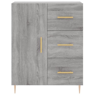 vidaXL Ντουλάπι Γκρι Sonoma 69,5x34x180cm Επεξεργασμένο Ξύλο 1 τεμ.