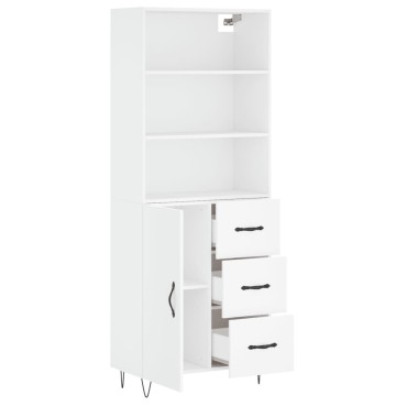 vidaXL Ντουλάπι Λευκό 69,5x34x180cm από Επεξεργασμένο Ξύλο 1 τεμ.