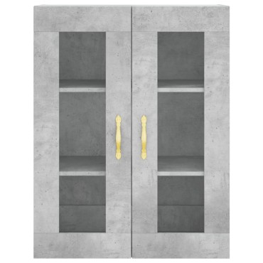 vidaXL Ντουλάπι Γκρι Σκυροδέματος 69,5x34x180cm Επεξεργασμένο Ξύλο 1 τεμ.