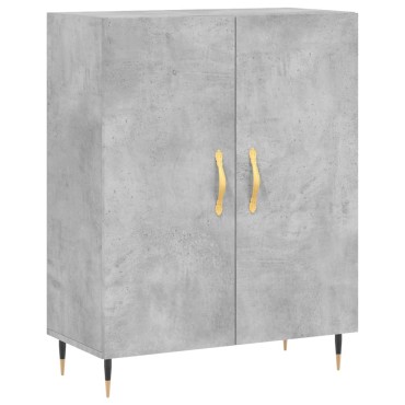 vidaXL Ντουλάπι Γκρι Σκυροδέματος 69,5x34x180cm Επεξεργασμένο Ξύλο 1 τεμ.