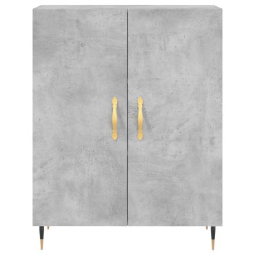 vidaXL Ντουλάπι Γκρι Σκυροδέματος 69,5x34x180cm Επεξεργασμένο Ξύλο 1 τεμ.