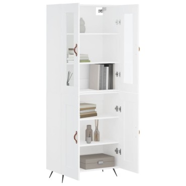 vidaXL Ντουλάπι Λευκό 69,5x34x180cm από Επεξεργασμένο Ξύλο 1 τεμ.