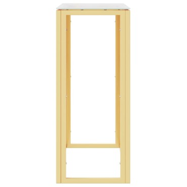 vidaXL Τραπέζι Κονσόλα Χρυσό 70x30x70cm Ανοξείδωτο Ατσάλι και Γυαλί 1 τεμ.