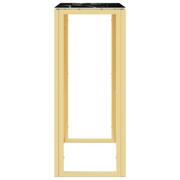 vidaXL Τραπέζι Κονσόλα Χρυσό 70x30x70cm Ανοξείδωτο Ατσάλι και Γυαλί 1 τεμ.