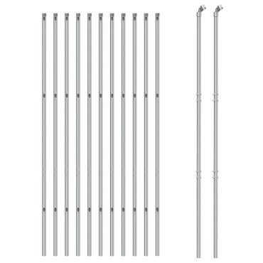 vidaXL Συρματόπλεγμα Περίφραξης Ασημί 1,6x25 μ. με Στύλους