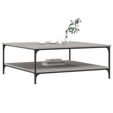 vidaXL Τραπεζάκι Σαλονιού Γκρι Sonoma 100x100x40cm Επεξεργασμένο Ξύλο 1 τεμ.