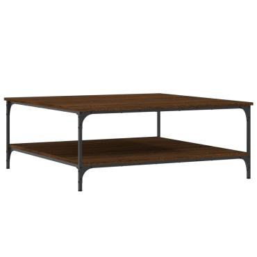 vidaXL Τραπεζάκι Σαλονιού Καφέ Δρυς 100x100x40cm Επεξεργασμένο Ξύλο 1 τεμ.