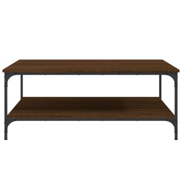 vidaXL Τραπεζάκι Σαλονιού Καφέ Δρυς 100x100x40cm Επεξεργασμένο Ξύλο 1 τεμ.