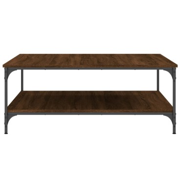 vidaXL Τραπεζάκι Σαλονιού Καφέ Δρυς 100x100x40cm Επεξεργασμένο Ξύλο 1 τεμ.