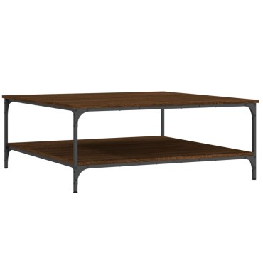 vidaXL Τραπεζάκι Σαλονιού Καφέ Δρυς 100x100x40cm Επεξεργασμένο Ξύλο 1 τεμ.