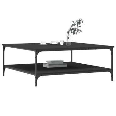 vidaXL Τραπεζάκι Σαλονιού Μαύρο 100x100x40cm από Επεξεργασμένο Ξύλο 1 τεμ.
