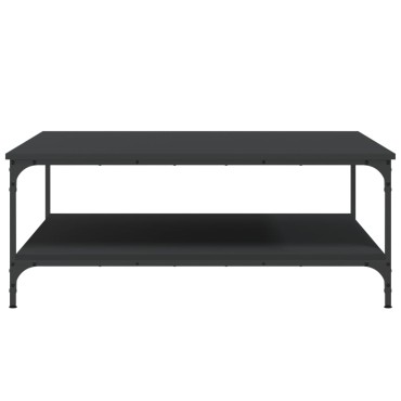 vidaXL Τραπεζάκι Σαλονιού Μαύρο 100x100x40cm από Επεξεργασμένο Ξύλο 1 τεμ.