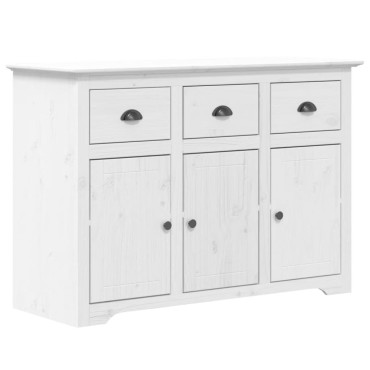 vidaXL Μπουφές BODO Λευκός 115,5x44x80cm από Μασίφ Ξύλο Πεύκου 1 τεμ.