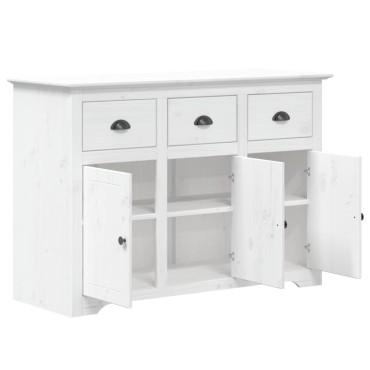 vidaXL Μπουφές BODO Λευκός 115,5x44x80cm από Μασίφ Ξύλο Πεύκου 1 τεμ.